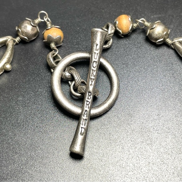 Lucky brand silver boho necklace with charms - Picture 6 of 6